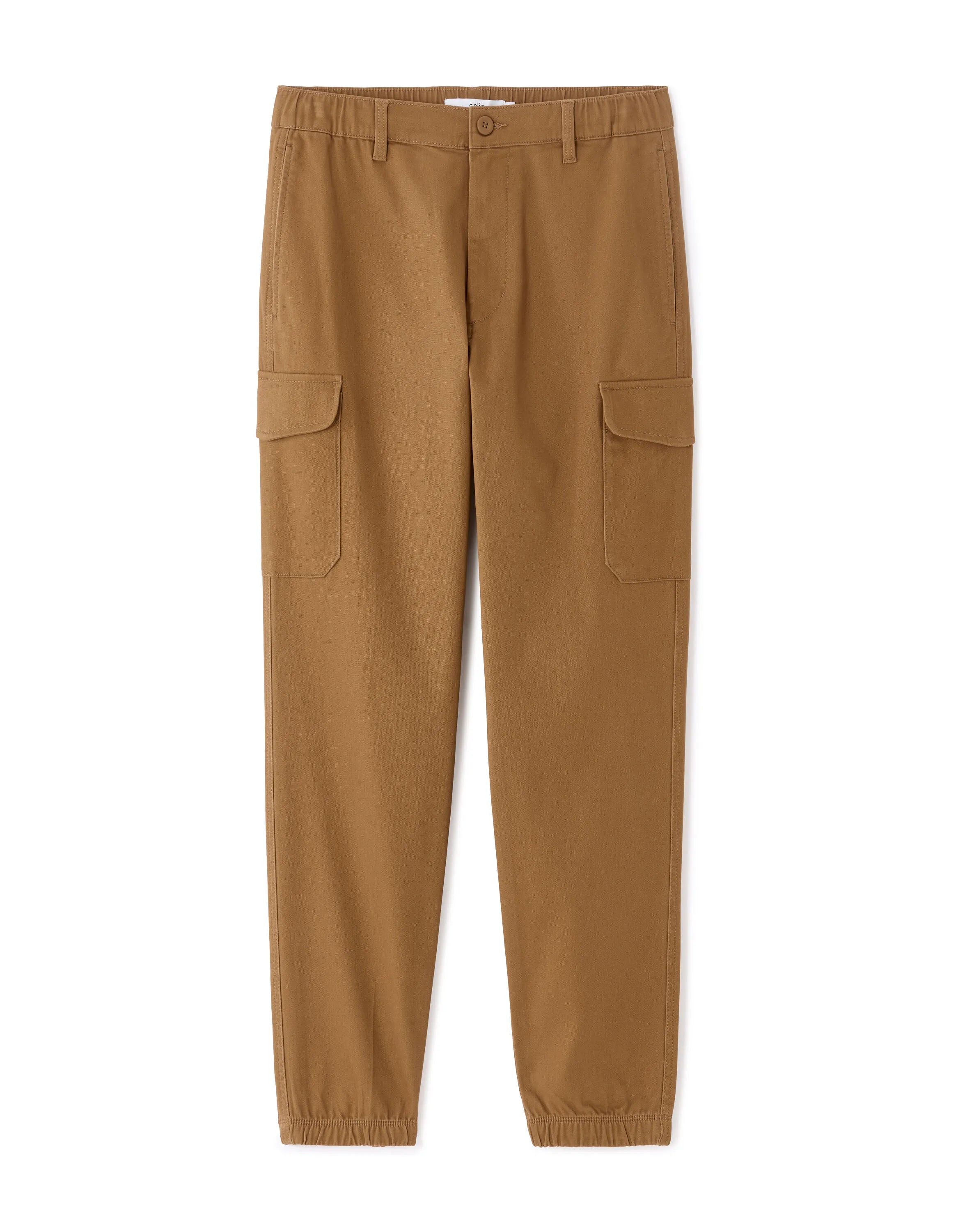Celio_Caramel_Straight Stretch Cotton Cargo Pants_MOGO_CARAMEL_07