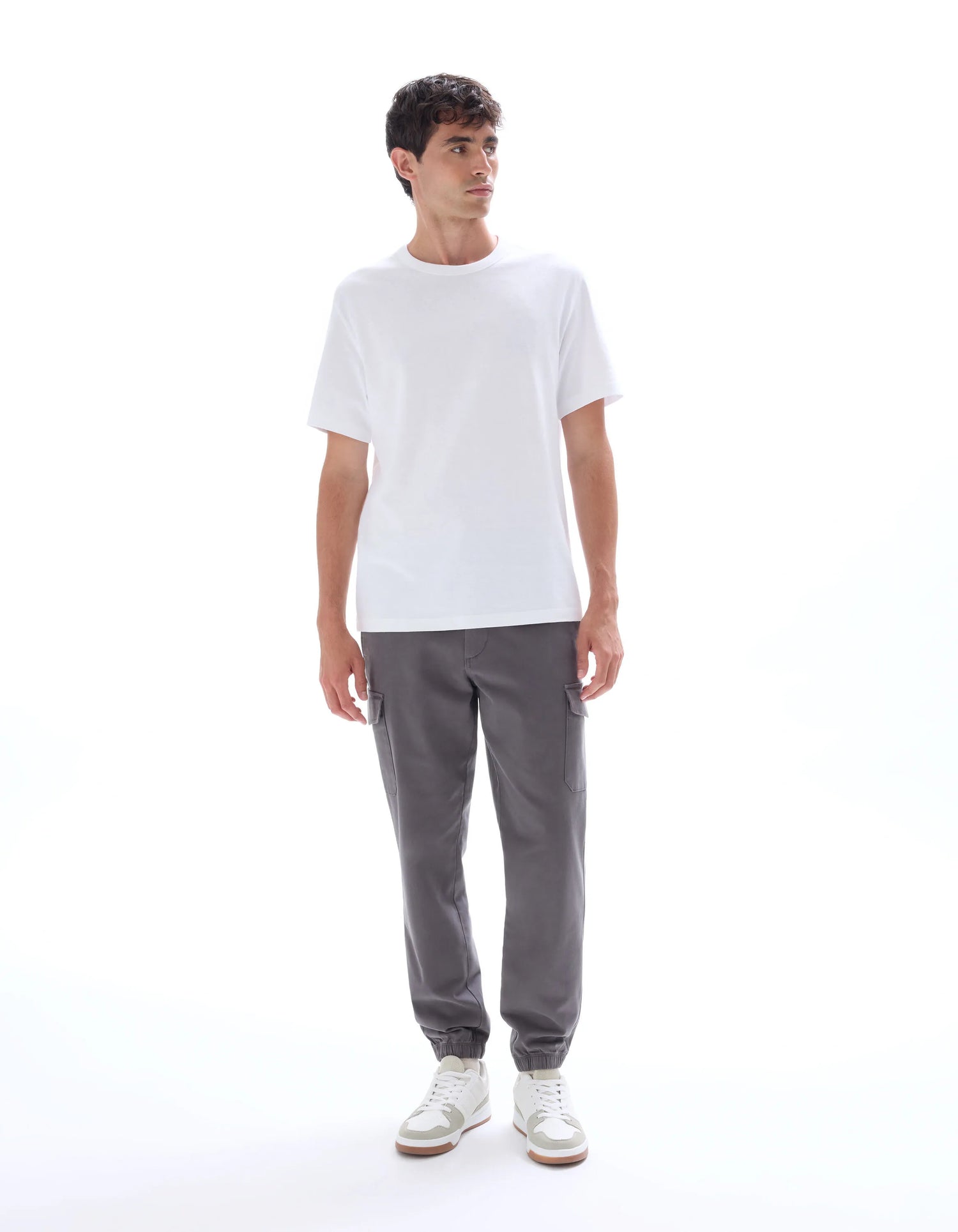 Celio_Grey_Straight Stretch Cotton Cargo Pants_MOGO_GREY_01