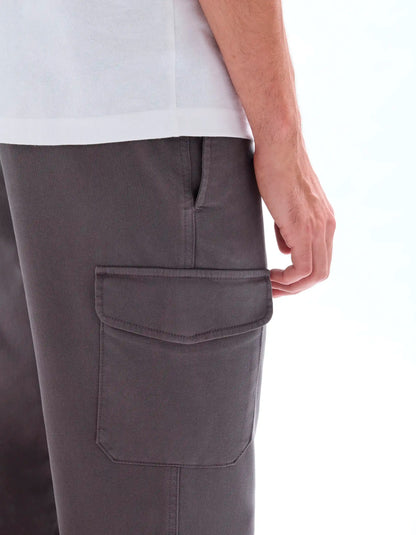 Celio_Grey_Straight Stretch Cotton Cargo Pants_MOGO_GREY_05