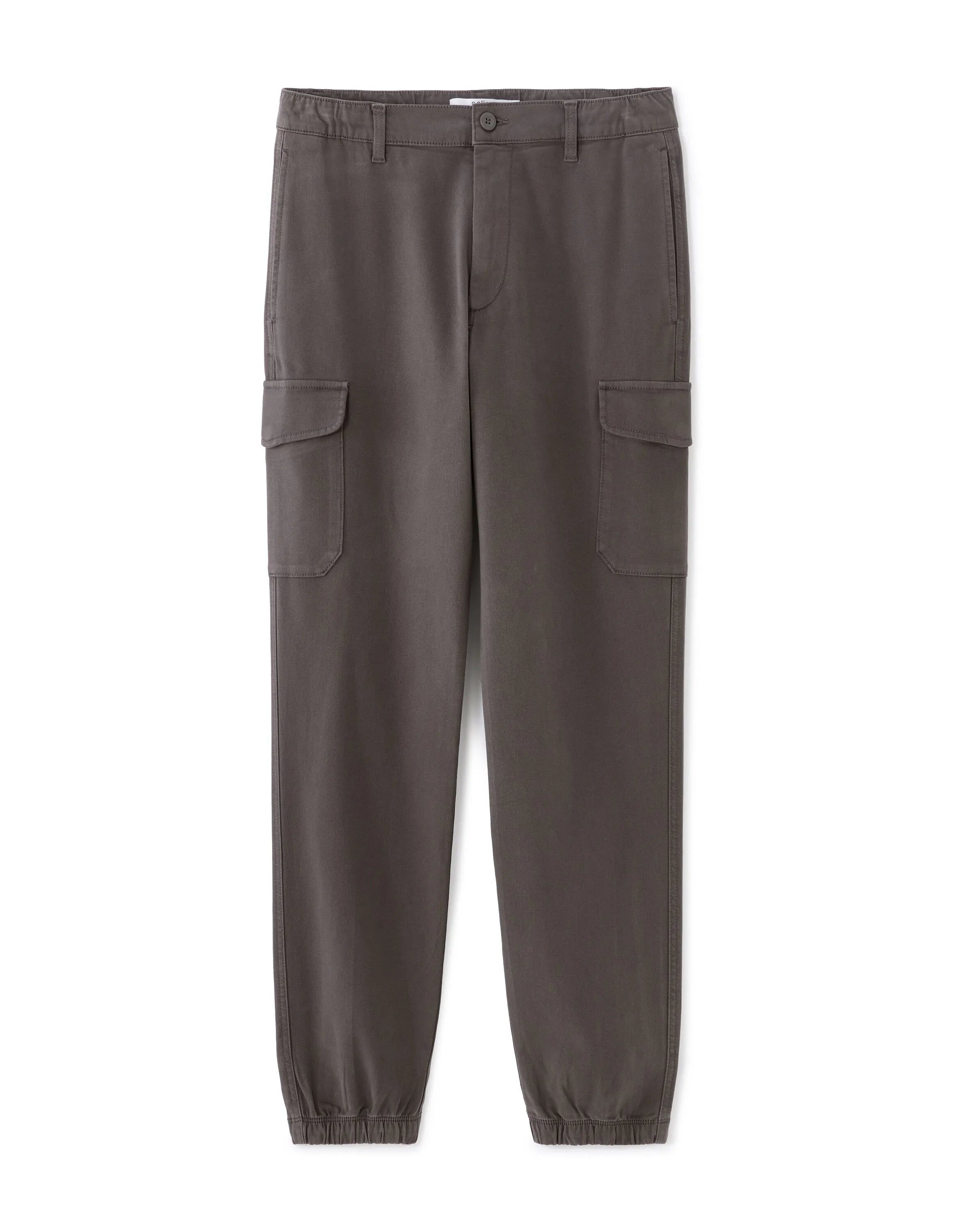 Celio_Grey_Straight Stretch Cotton Cargo Pants_MOGO_GREY_07