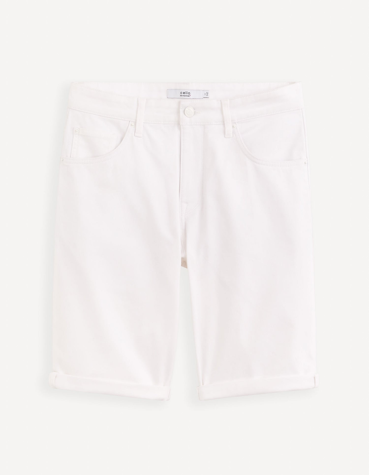 Knitted Cotton Shorts - White_MOHITOBM_WHITE_02