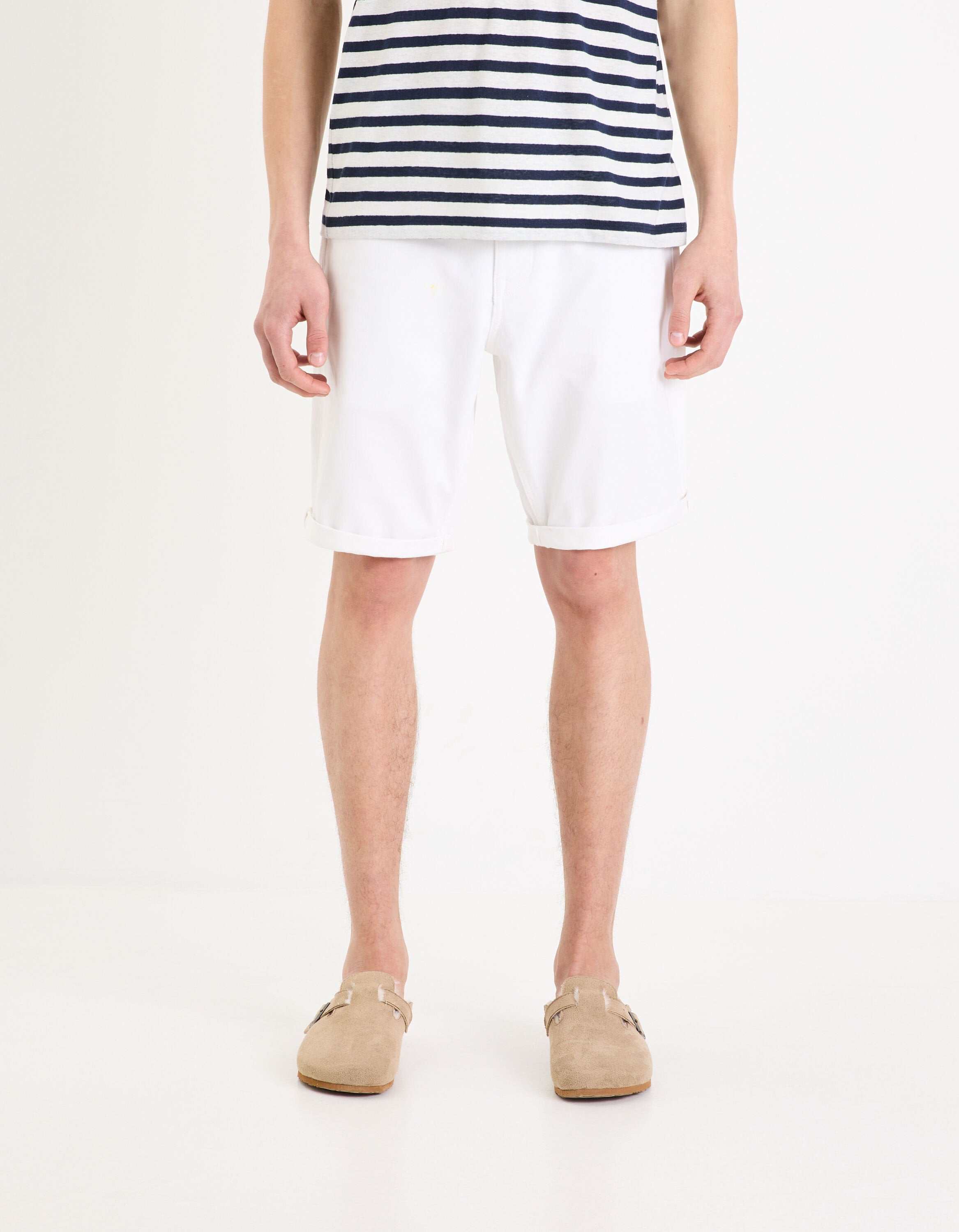 Knitted Cotton Shorts - White_MOHITOBM_WHITE_03