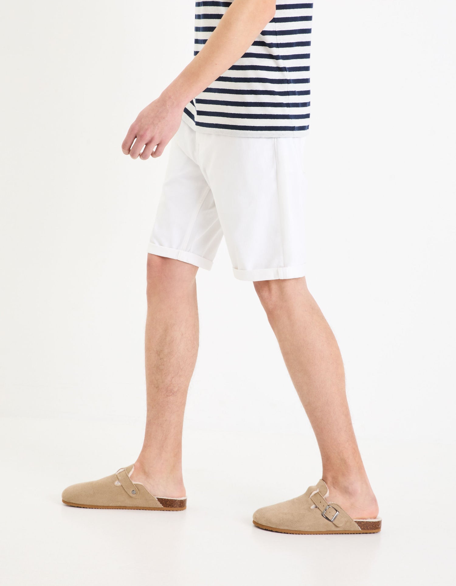 Knitted Cotton Shorts - White_MOHITOBM_WHITE_05