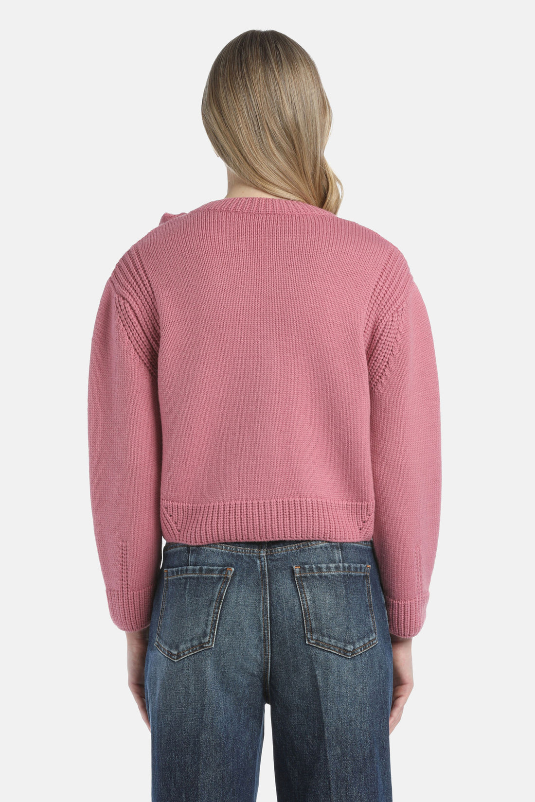 Luisa Spagnoli_Rosa_Montecarlo - Cardigan with AppliquŽ_MONTECARLO_0312_02