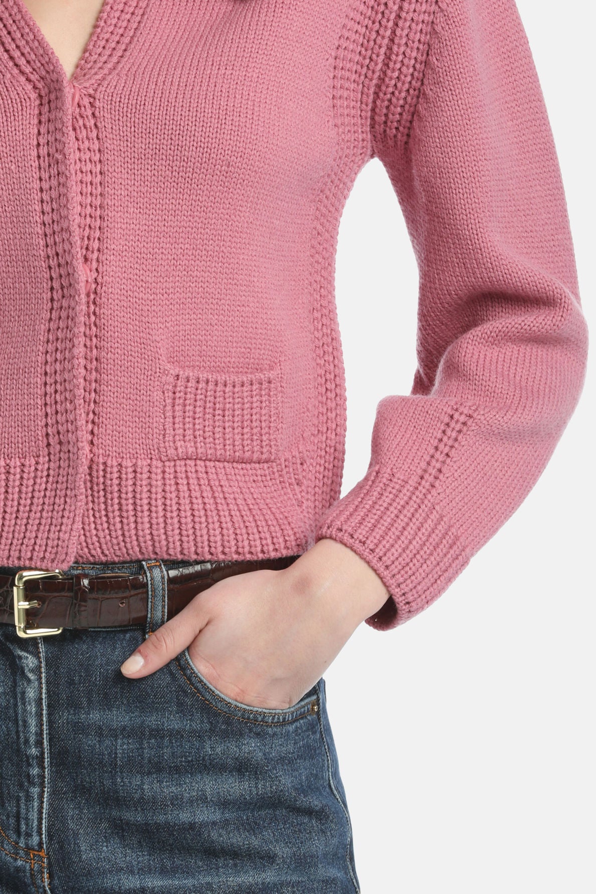 Luisa Spagnoli_Rosa_Montecarlo - Cardigan with AppliquŽ_MONTECARLO_0312_04