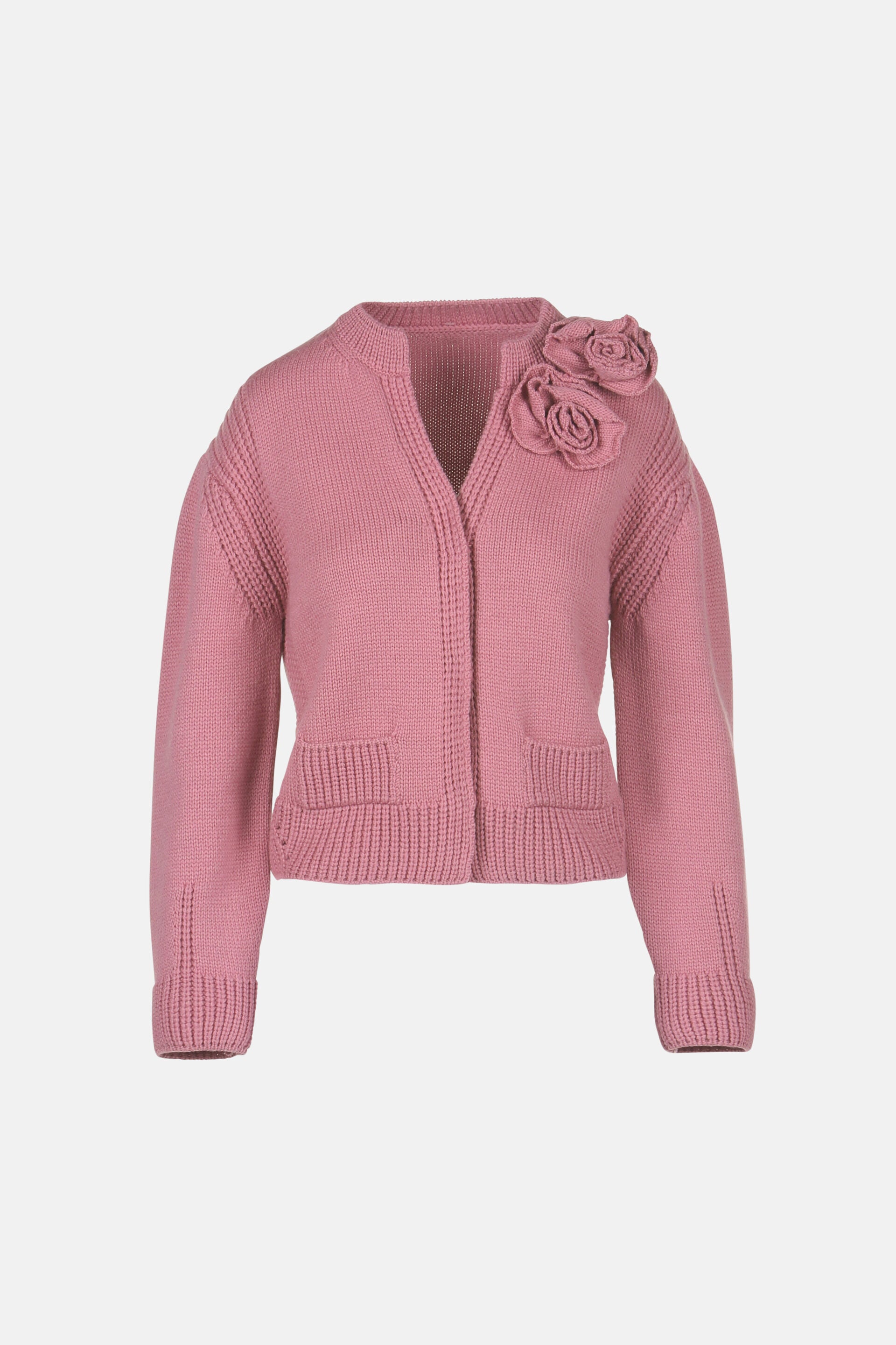 Luisa Spagnoli_Rosa_Montecarlo - Cardigan with AppliquŽ_MONTECARLO_0312_05