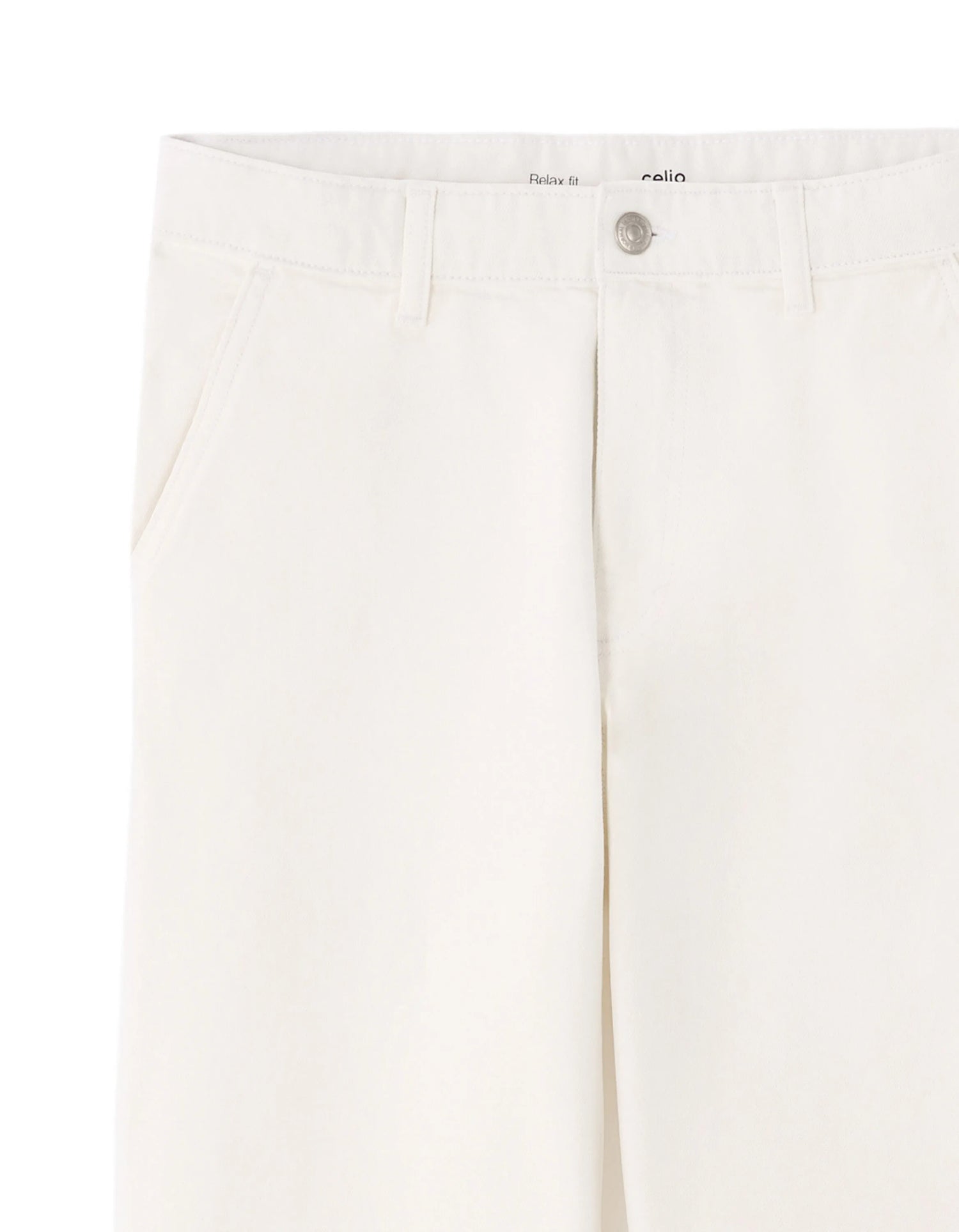 Celio_Ecru_Relaxed Jeans 100% Cotton_MORELAX_ECRU_07