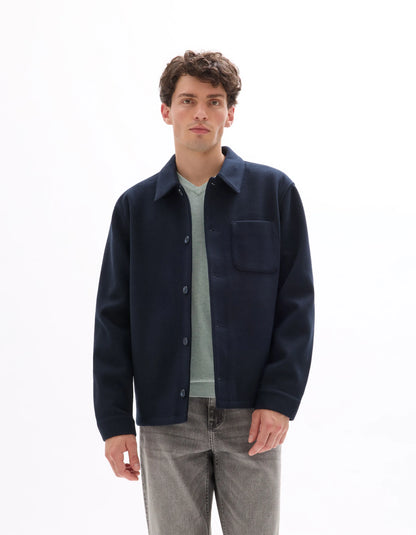 Celio_Dark Navy_Unlined Knitted Jacket_MUBIAISHRT_DARK NAVY_02