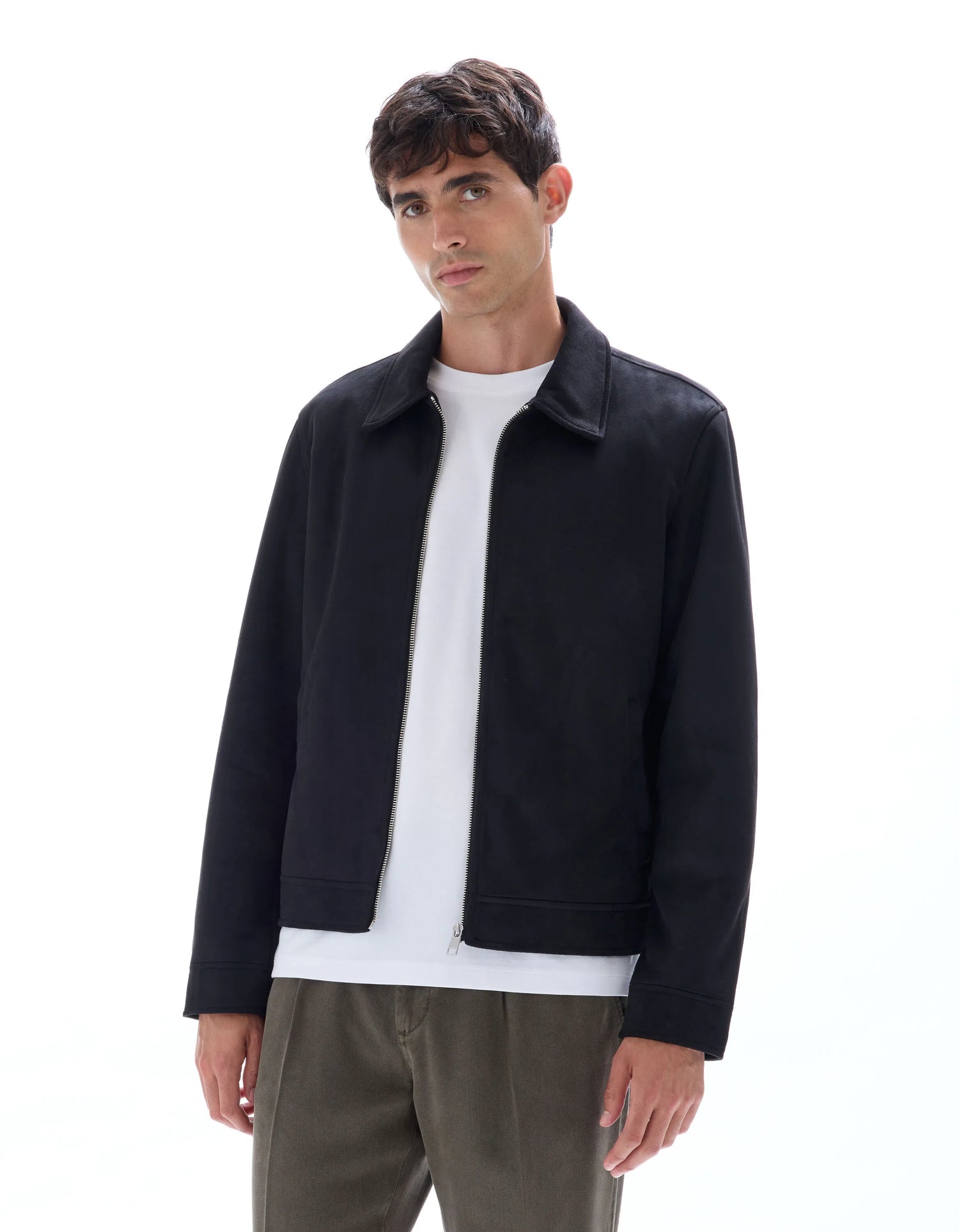 Celio_Black_Faux Suede Jacket_MUFASTER_BLACK_02
