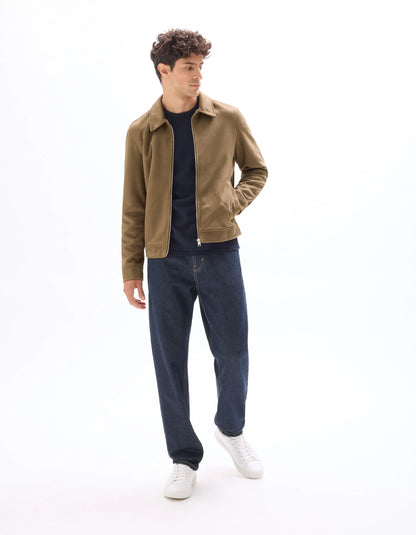 Celio_Camel_Faux Suede Jacket_MUFASTER_CAMEL_01