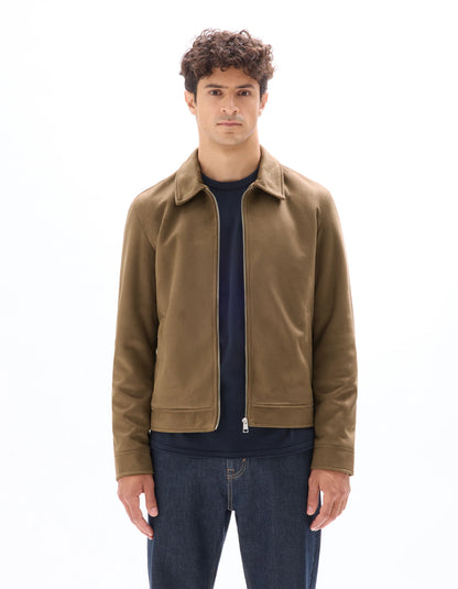 Celio_Camel_Faux Suede Jacket_MUFASTER_CAMEL_02