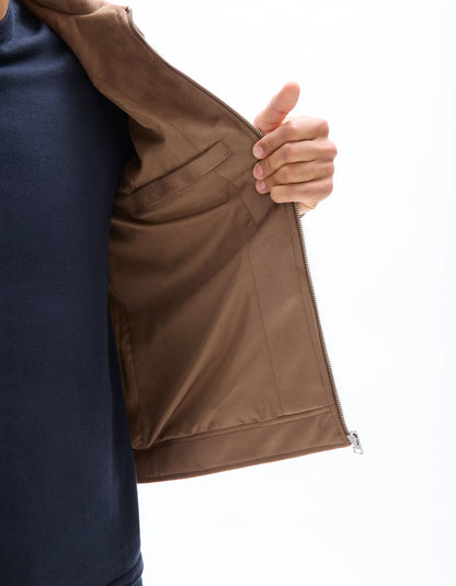 Celio_Camel_Faux Suede Jacket_MUFASTER_CAMEL_04