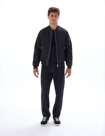Celio_Black_Quilted Bomber Jacket_MUJAMES_BLACK_01