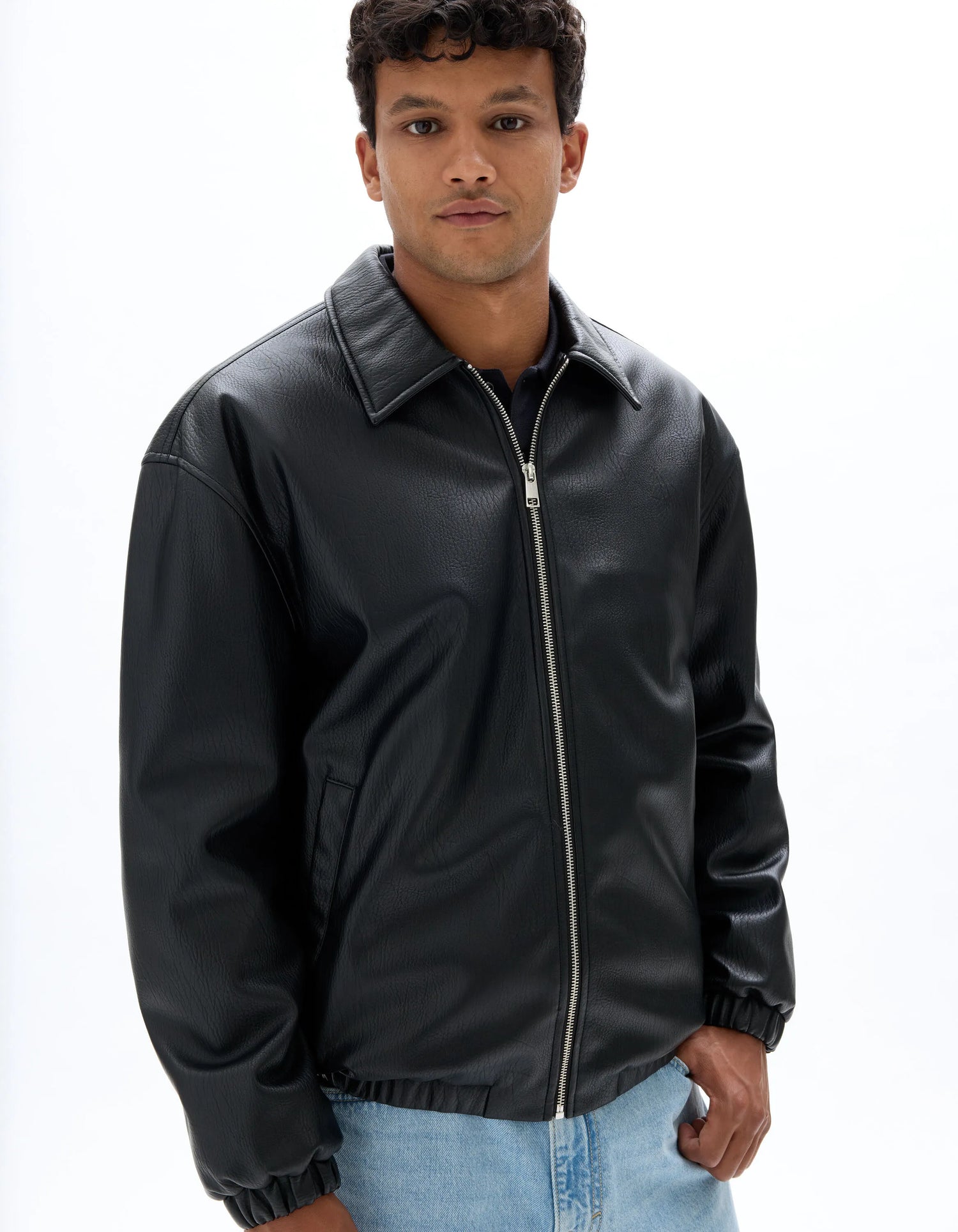 Celio_Black_Faux Suede Jacket_MUOVER_BLACK_02