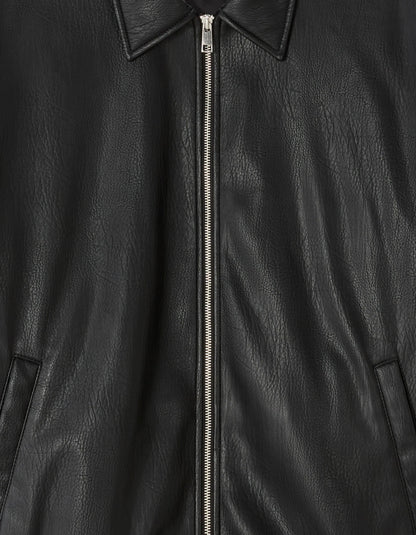 Celio_Black_Faux Suede Jacket_MUOVER_BLACK_05