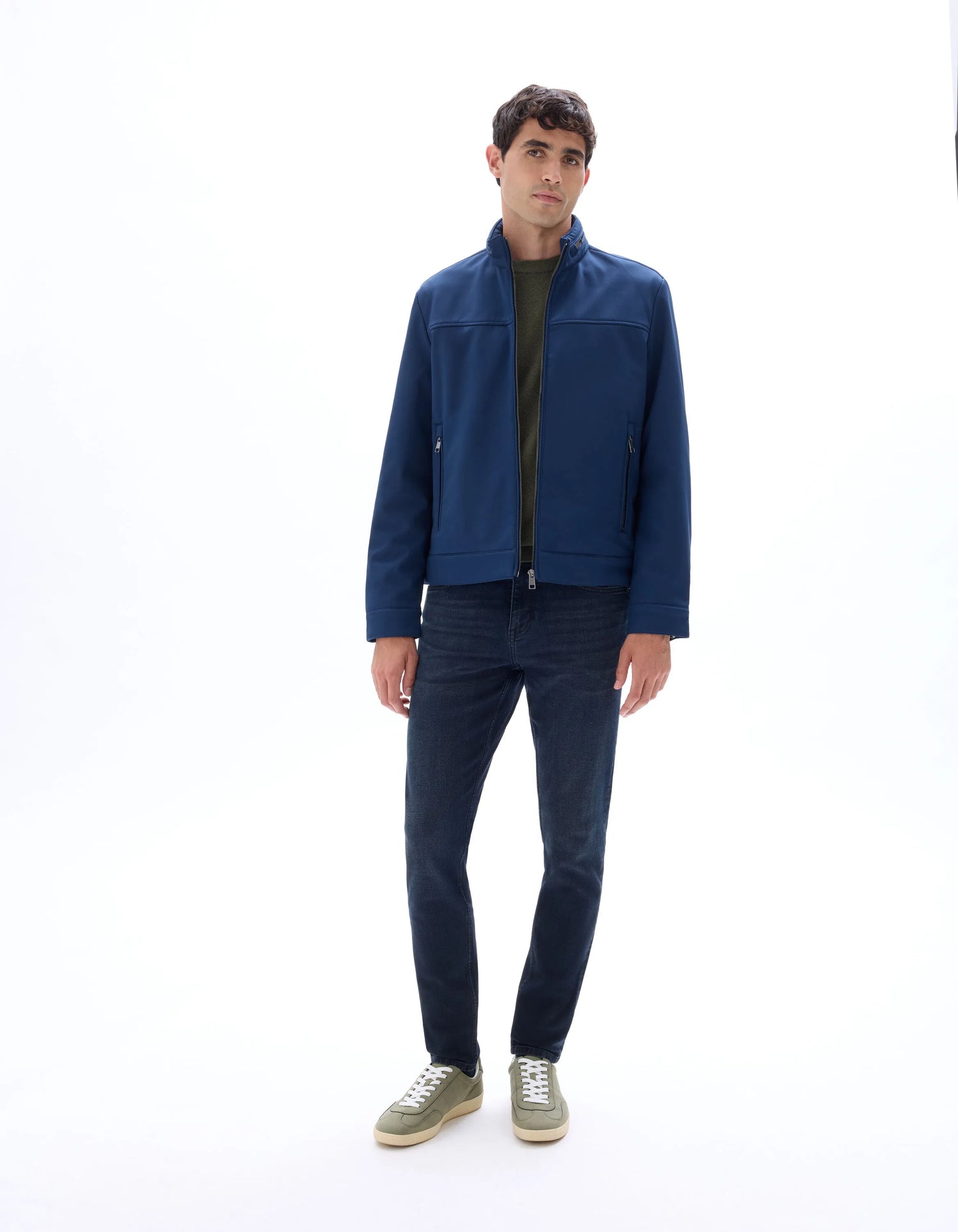 Celio_Dark Blue_Softshell Jacket with Stand-Up Collar_MUPRADO_DARK BLUE_01