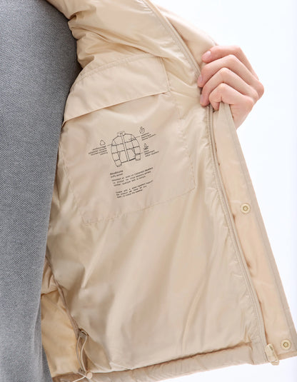 Celio_Beige_Airwarm Warm Down Jacket with High Collar - Beige_MUPUFY_BEIGE_05