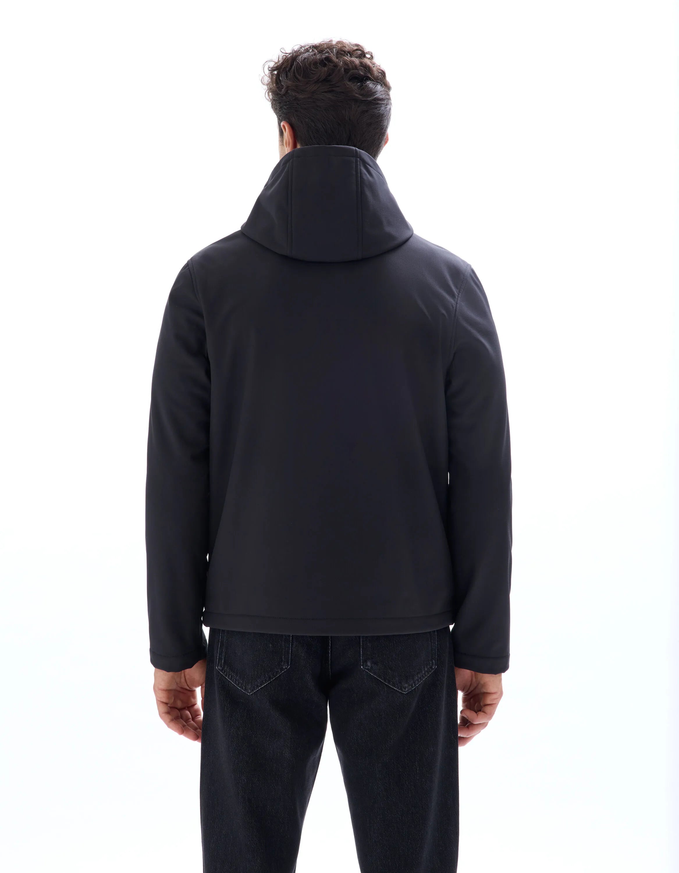 Celio_Black_Hooded Softshell Jacket_MUSHELL_BLACK_03