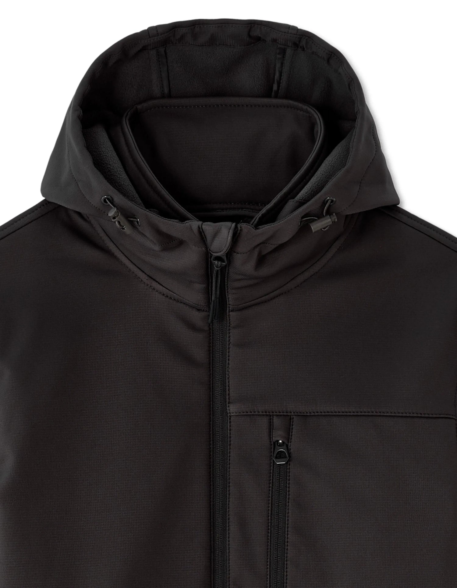 Celio_Black_Hooded Softshell Jacket_MUSHELL_BLACK_06