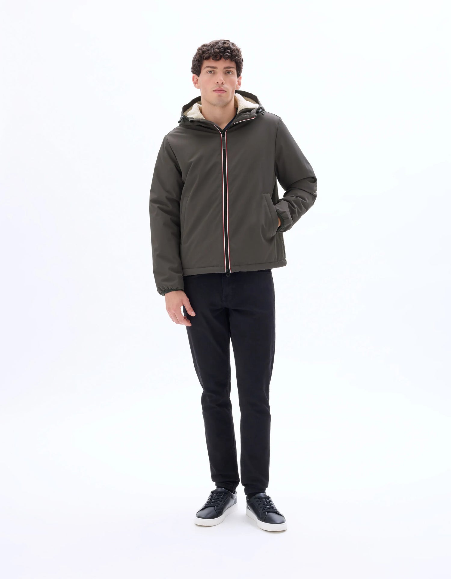 Celio_Anthracite_Sherpa-Lined Hooded Jacket_MUTEKSHRT_ANTHRACITE_01