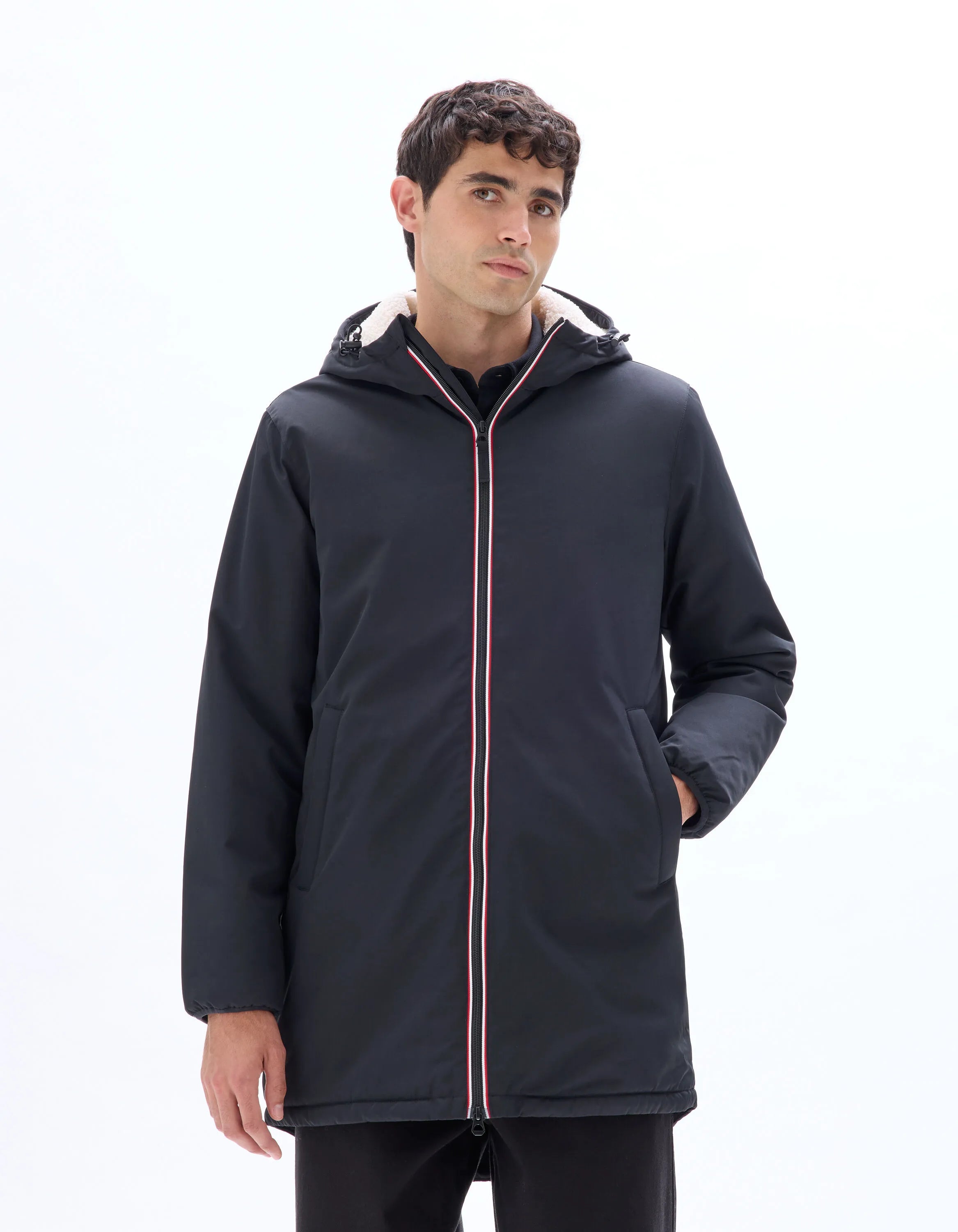Celio_Black_Sherpa-Lined Hooded Parka_MUTEK_BLACK_02