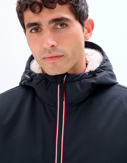 Celio_Black_Sherpa-Lined Hooded Parka_MUTEK_BLACK_04