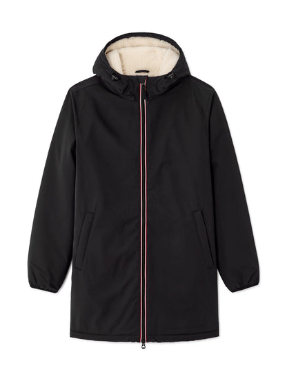 Celio_Black_Sherpa-Lined Hooded Parka_MUTEK_BLACK_08
