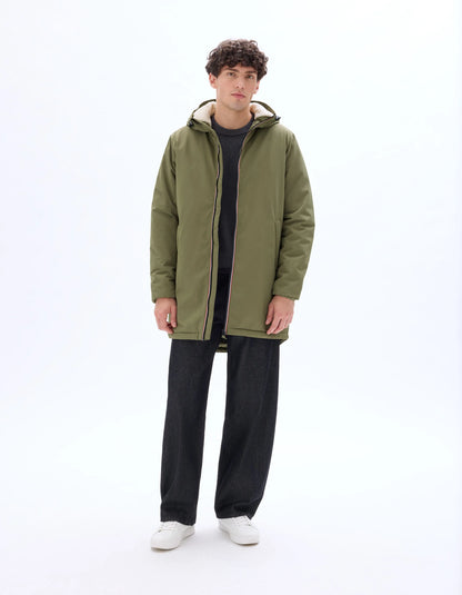 Celio_Light Khaki 01_Sherpa-Lined Hooded Parka_MUTEK_LIGHT KHAKI 01_01