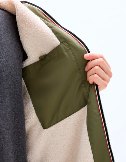 Celio_Light Khaki 01_Sherpa-Lined Hooded Parka_MUTEK_LIGHT KHAKI 01_05