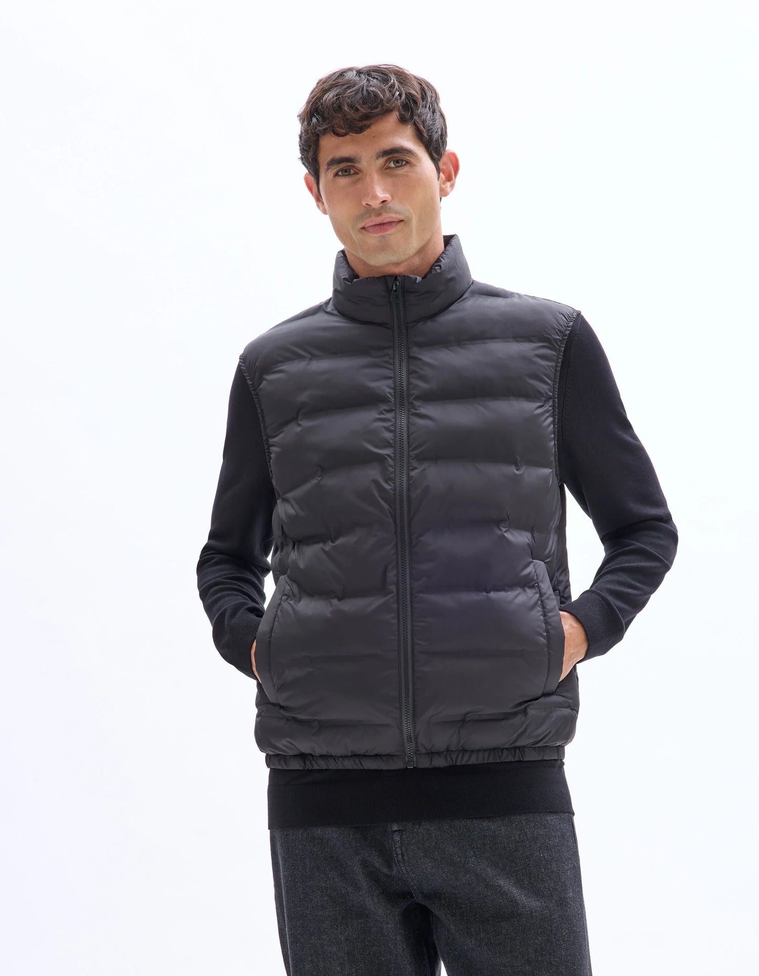 Celio_Black_Lightweight Sleeveless Down Jacket_MUWELDSL_BLACK_02