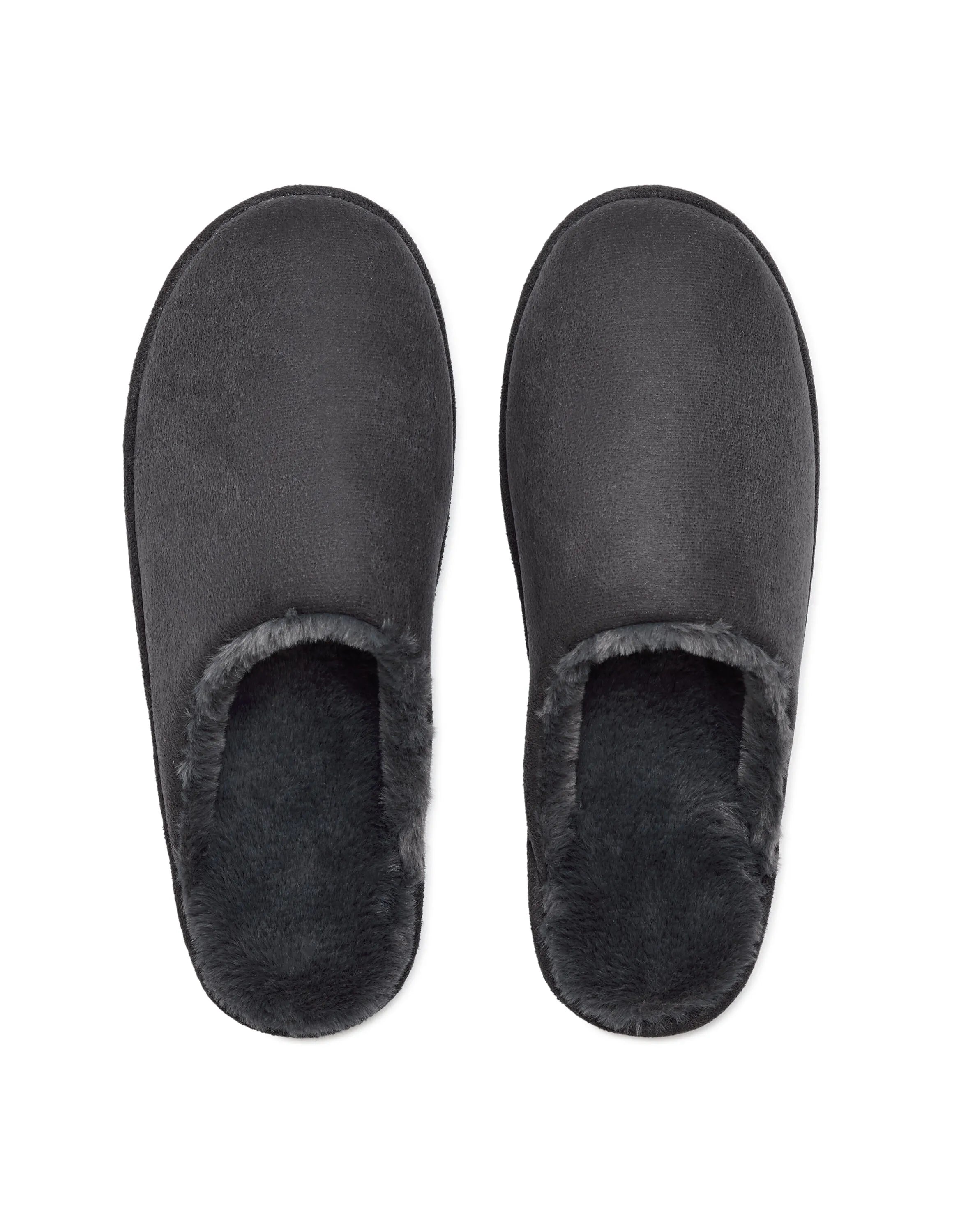 Celio_Anthracite_Suede Slippers_MYSLIFUR_ANTHRACITE_02