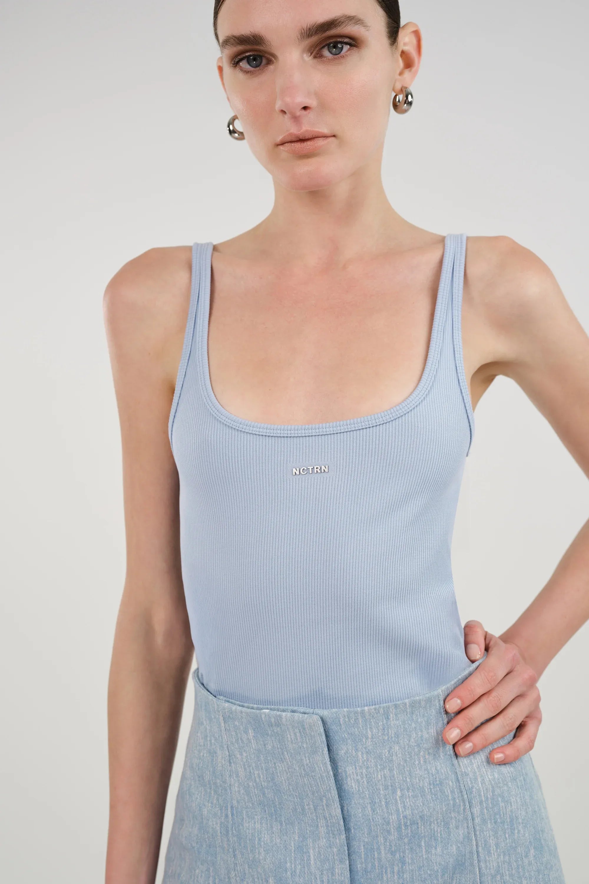 Nocturne Blue Women Embellished Crop Top SKU: N26YD15139_0011 Image 04