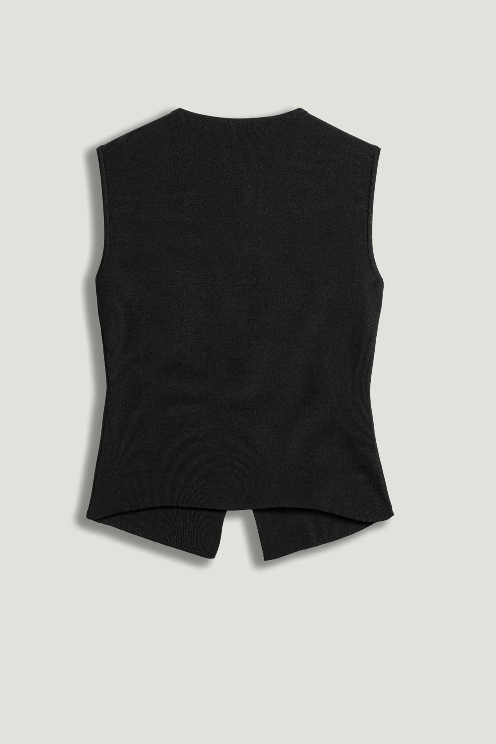 Nocturne Black Women Embellished Sleeveless Knit Top SKU: N26YD50190_0002 Image 10