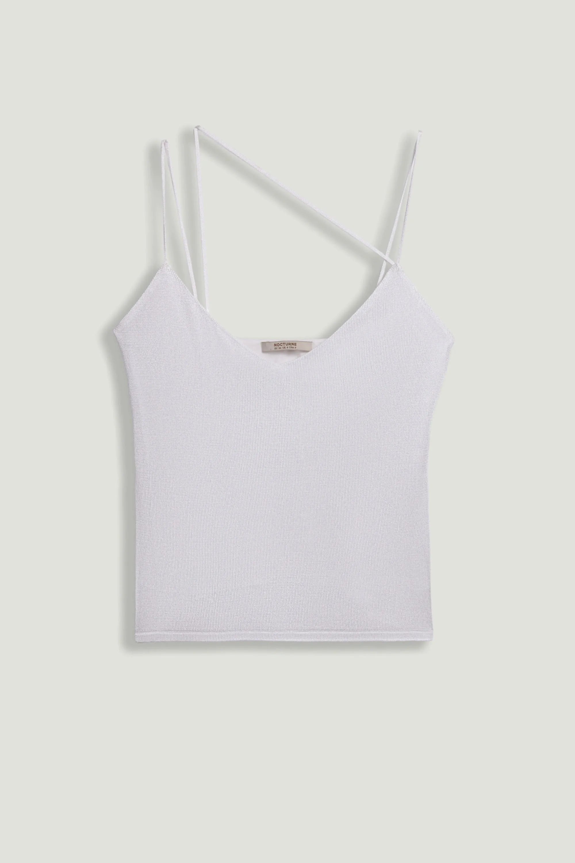 Nocturne Off-White Women Strappy Knit Top SKU: N26YD50196_0014 Image 01