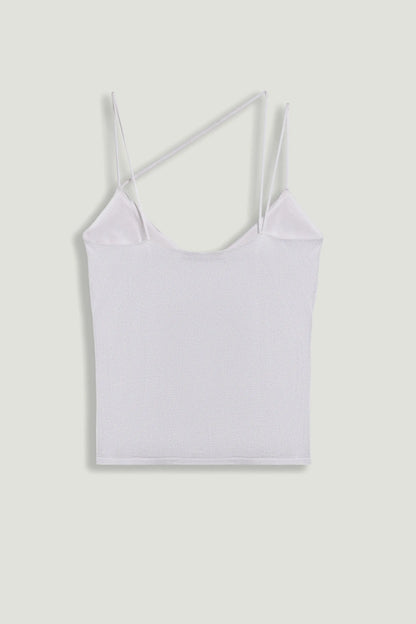 Nocturne Off-White Women Strappy Knit Top SKU: N26YD50196_0014 Image 02
