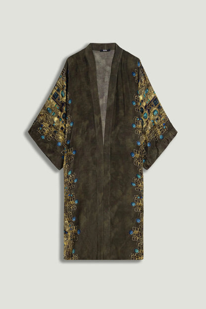 Nocturne Multi-Coloured Women Printed Long Kimono SKU: N26YN11147_0007 Image 01