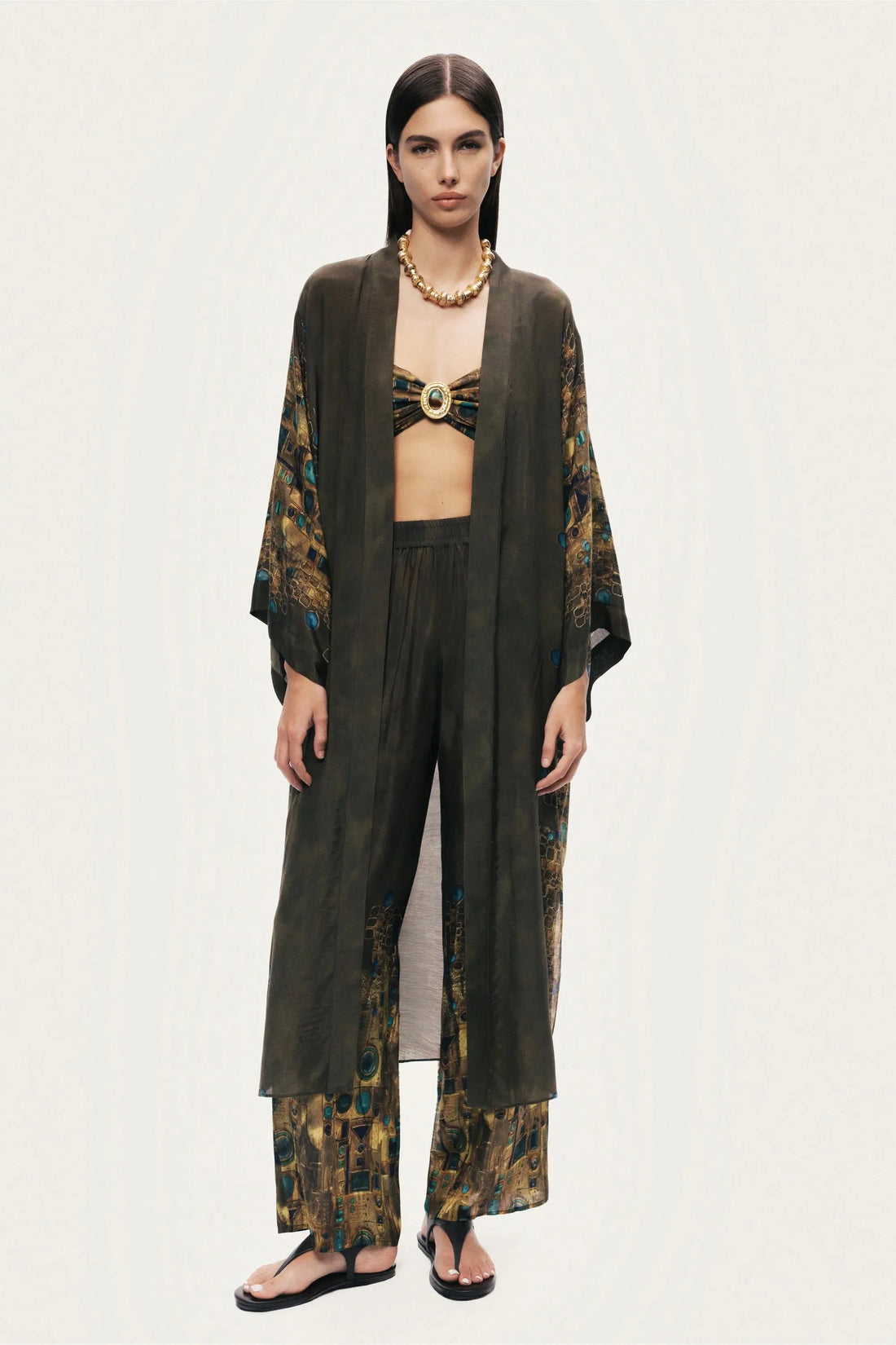 Nocturne Multi-Coloured Women Printed Long Kimono SKU: N26YN11147_0007 Image 02