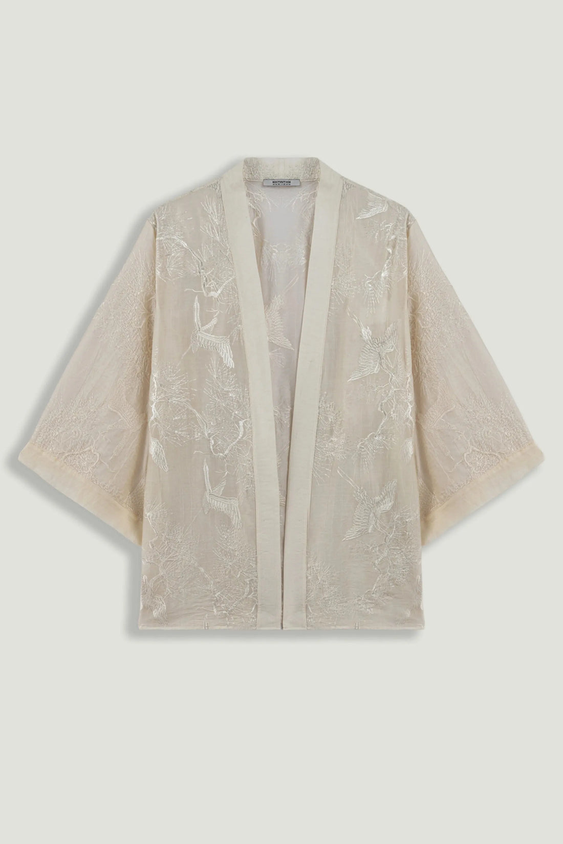 Nocturne Off-White Women Textured Jacquard Kimono SKU: N26YN11149_0014 Image 01