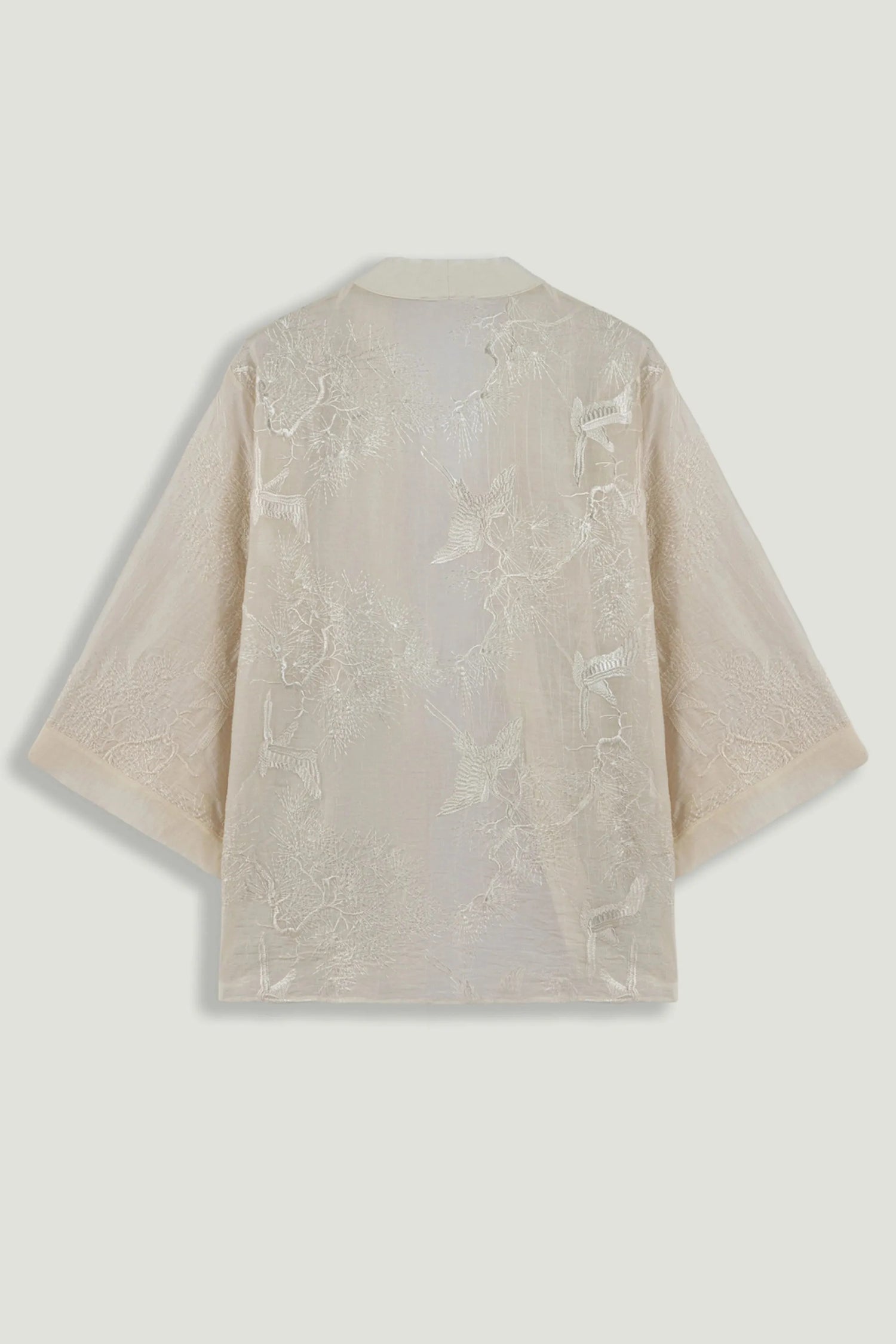 Nocturne Off-White Women Textured Jacquard Kimono SKU: N26YN11149_0014 Image 07