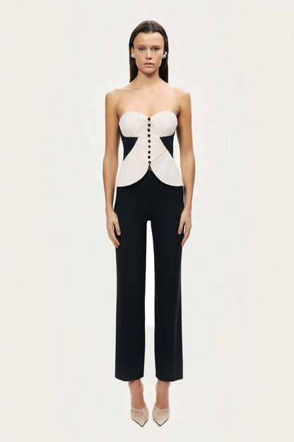 Nocturne Multi-Coloured Women Structured Strapless Contrast Bustier Top SKU: N26YN19011_0007 Image 04