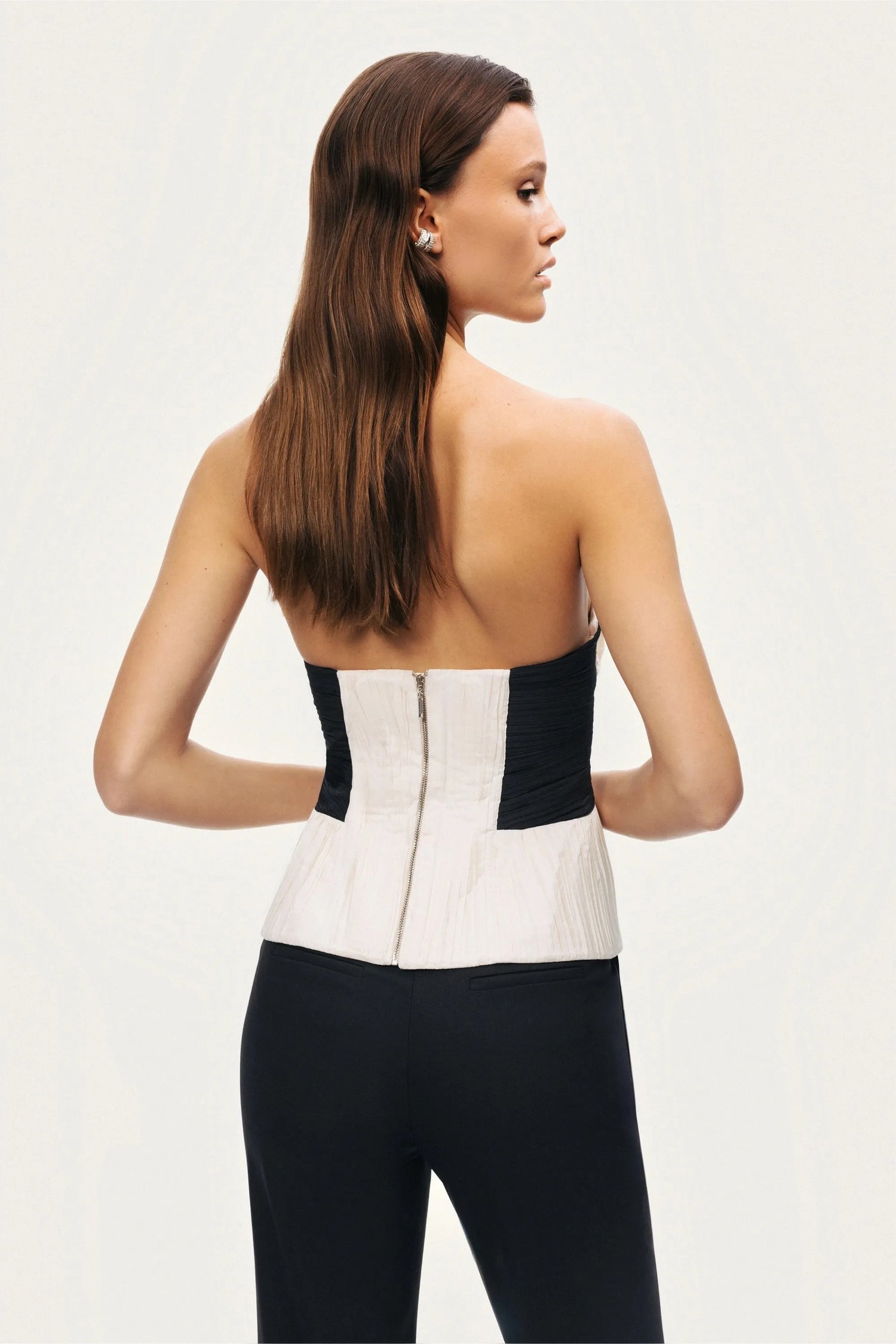 Nocturne Multi-Coloured Women Structured Strapless Contrast Bustier Top SKU: N26YN19011_0007 Image 05