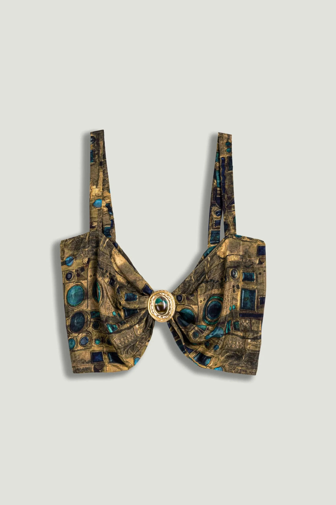Nocturne Multi-Coloured Women Printed Ring Detail Crop Top SKU: N26YN19018_0007 Image 01