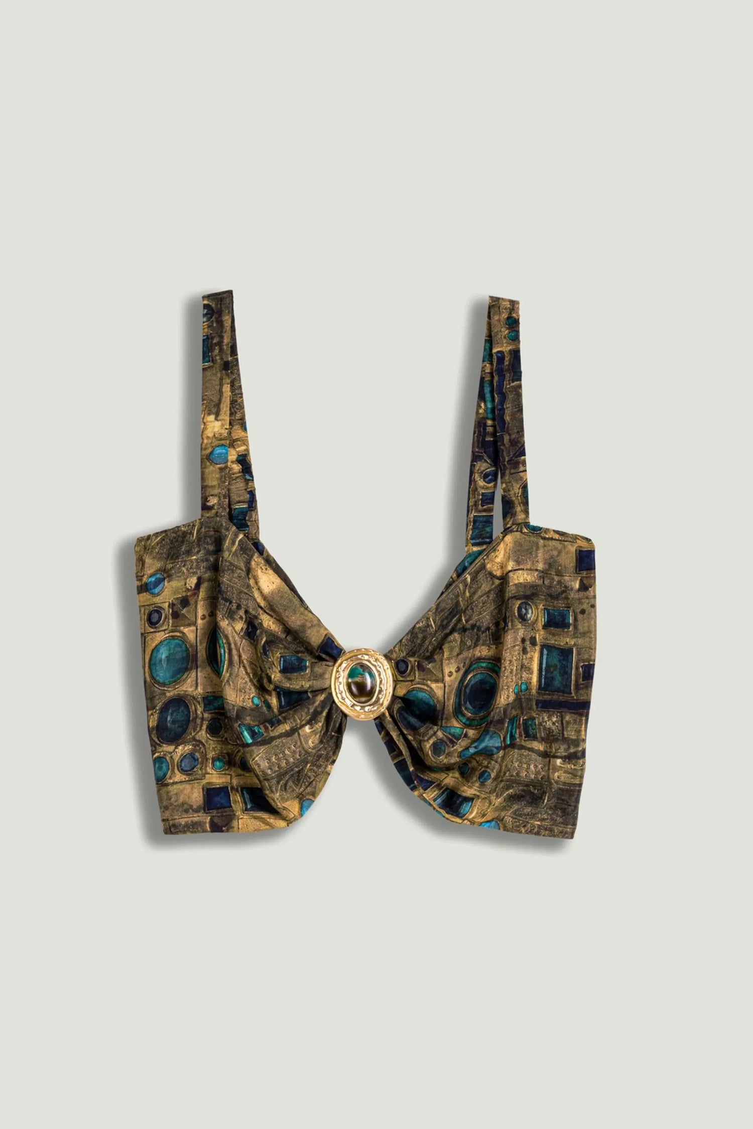 Nocturne Multi-Coloured Women Printed Ring Detail Crop Top SKU: N26YN19018_0007 Image 01