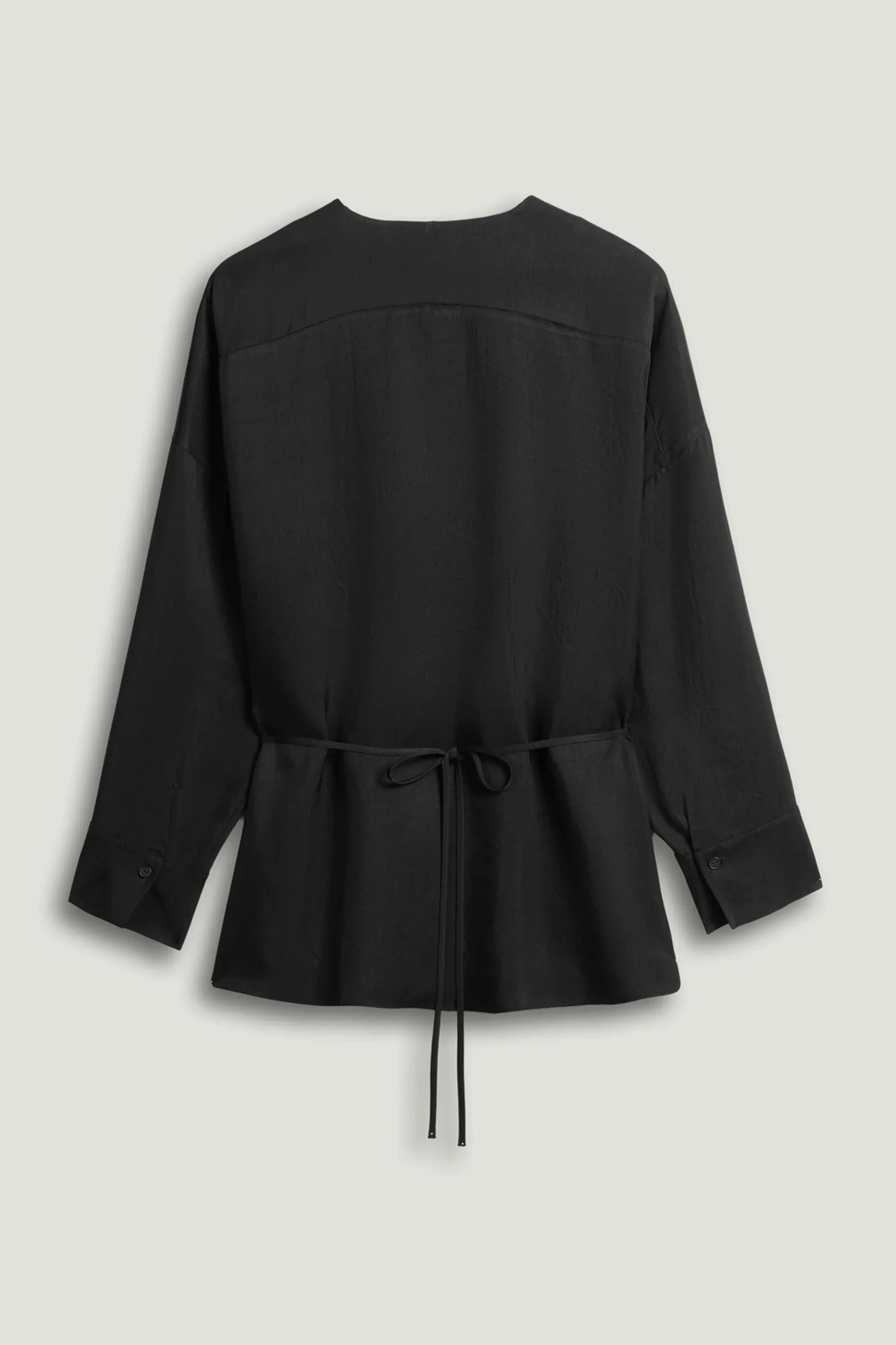 Nocturne Black Women Draped Buckle-Detail Shirt SKU: N26YN25235_0002 Image 09