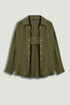 Nocturne Khaki Women Relaxed Button-Down Shirt SKU: N26YN25237_0010 Image 01