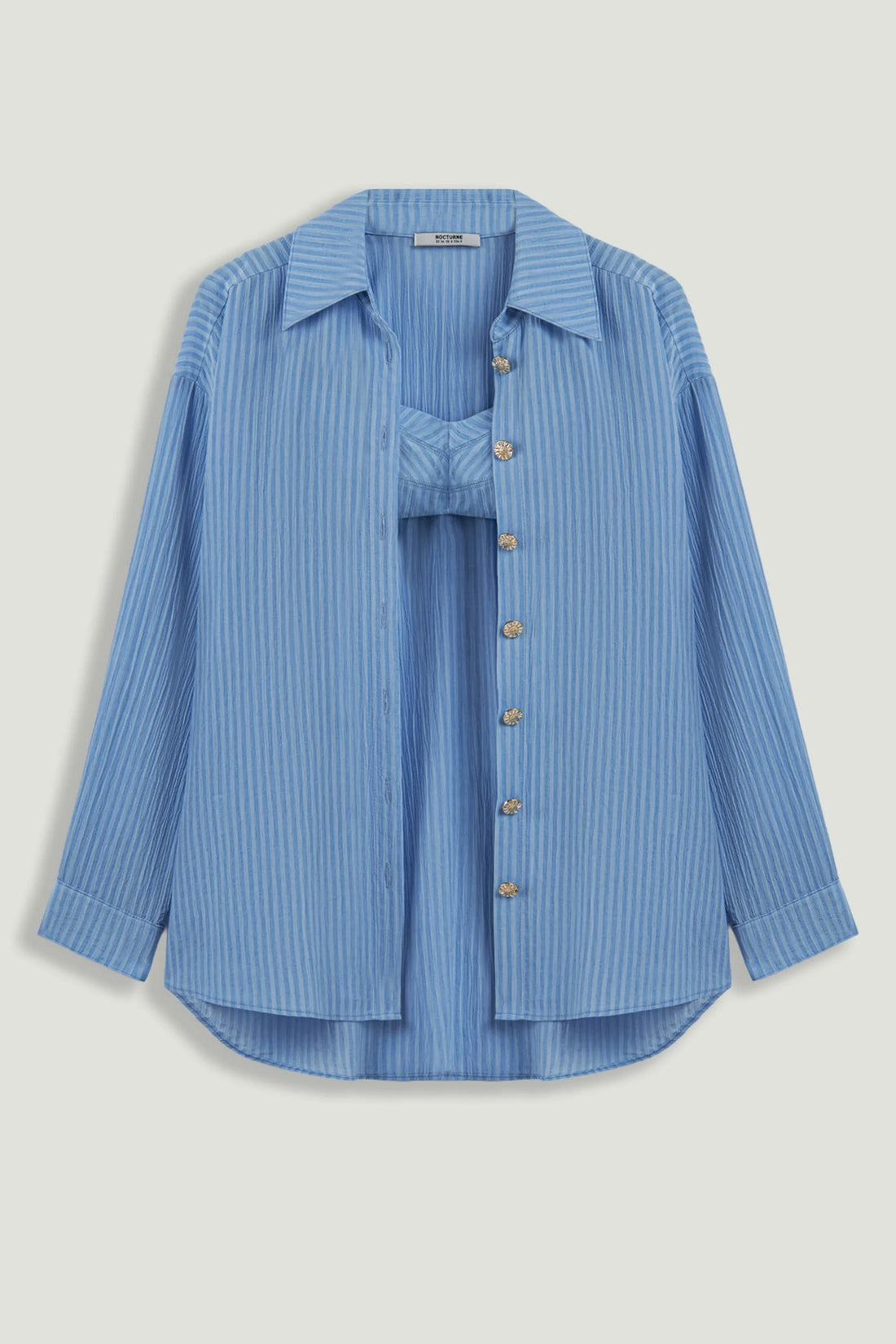 Nocturne Blue Women Bustier Set Shirt SKU: N26YN25243_0011 Image 01