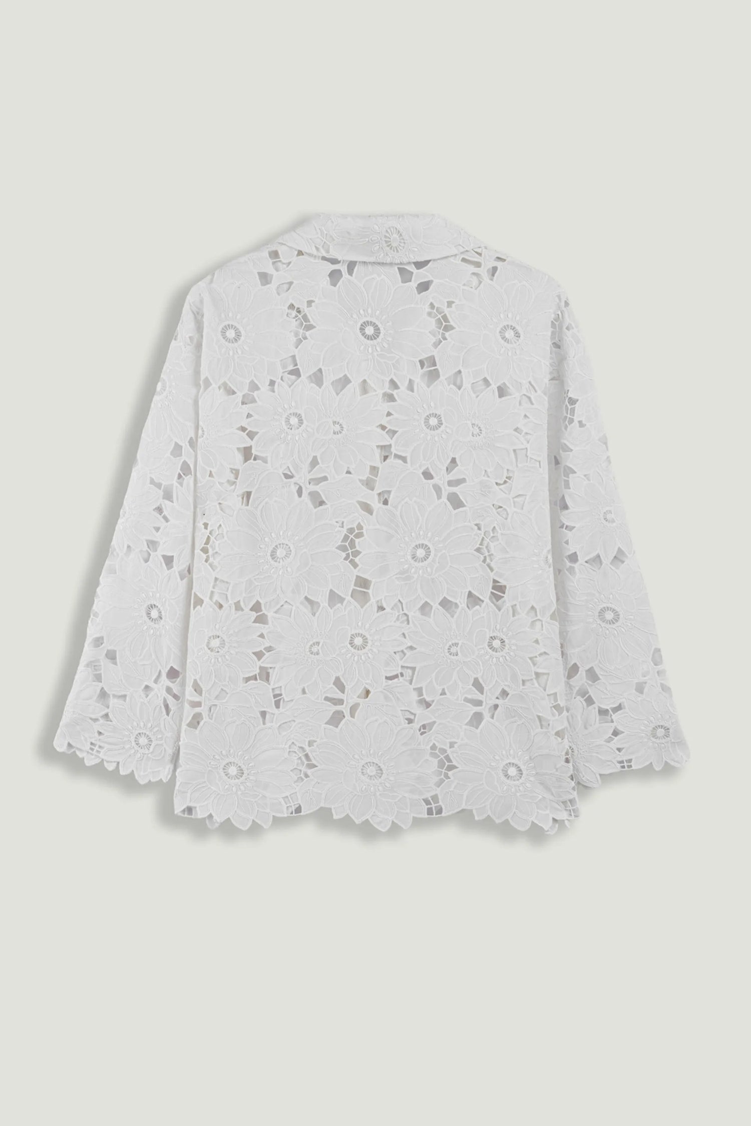 Nocturne Off-White Women Floral Embroidered Jacket SKU: N26YN25248_0014 Image 06