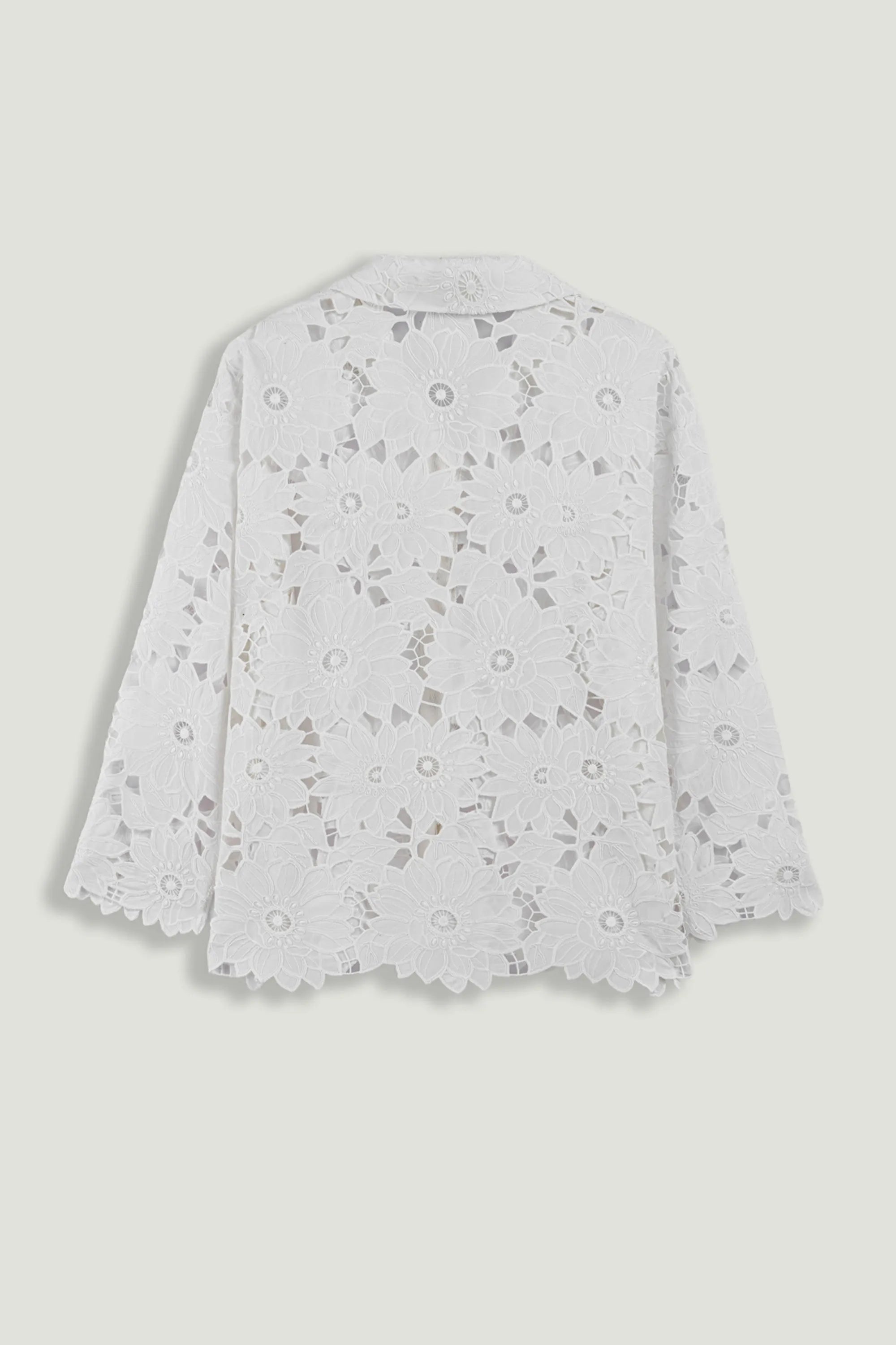 Nocturne Off-White Women Floral Embroidered Jacket SKU: N26YN25248_0014 Image 06