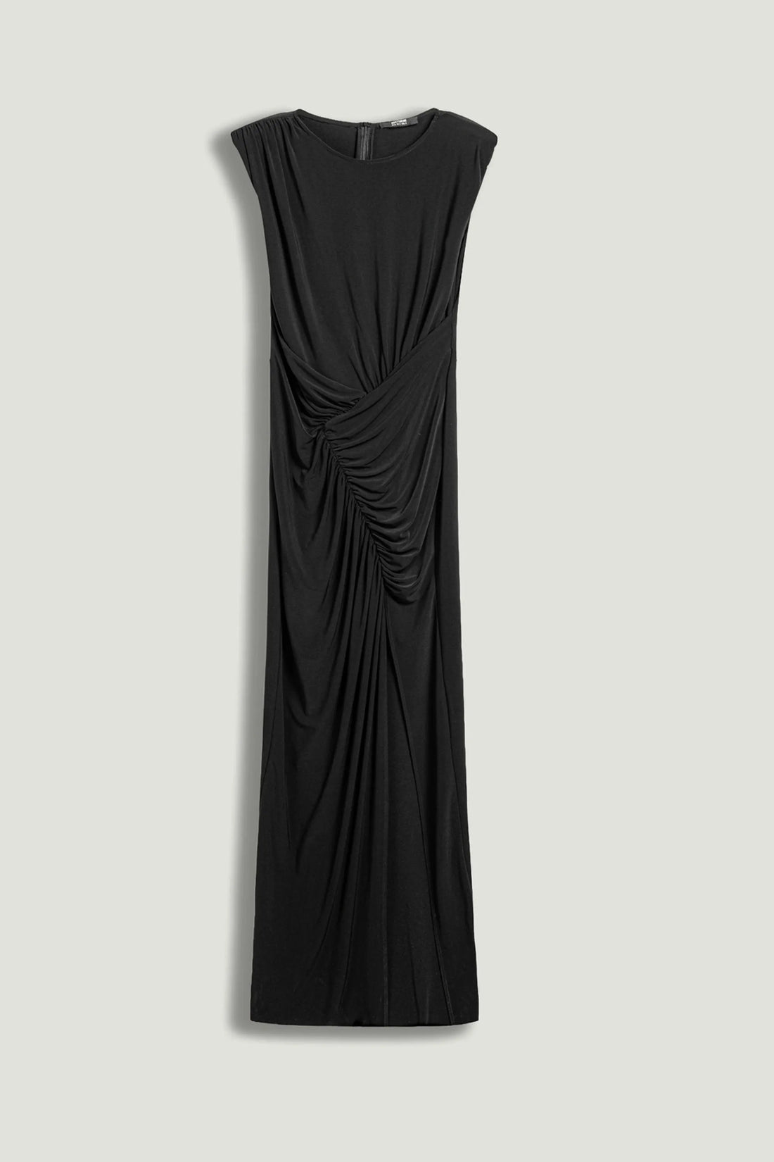 Nocturne Black Women Ruched Side-Slit Maxi Dress SKU: N26YN2769_0002 Image 01