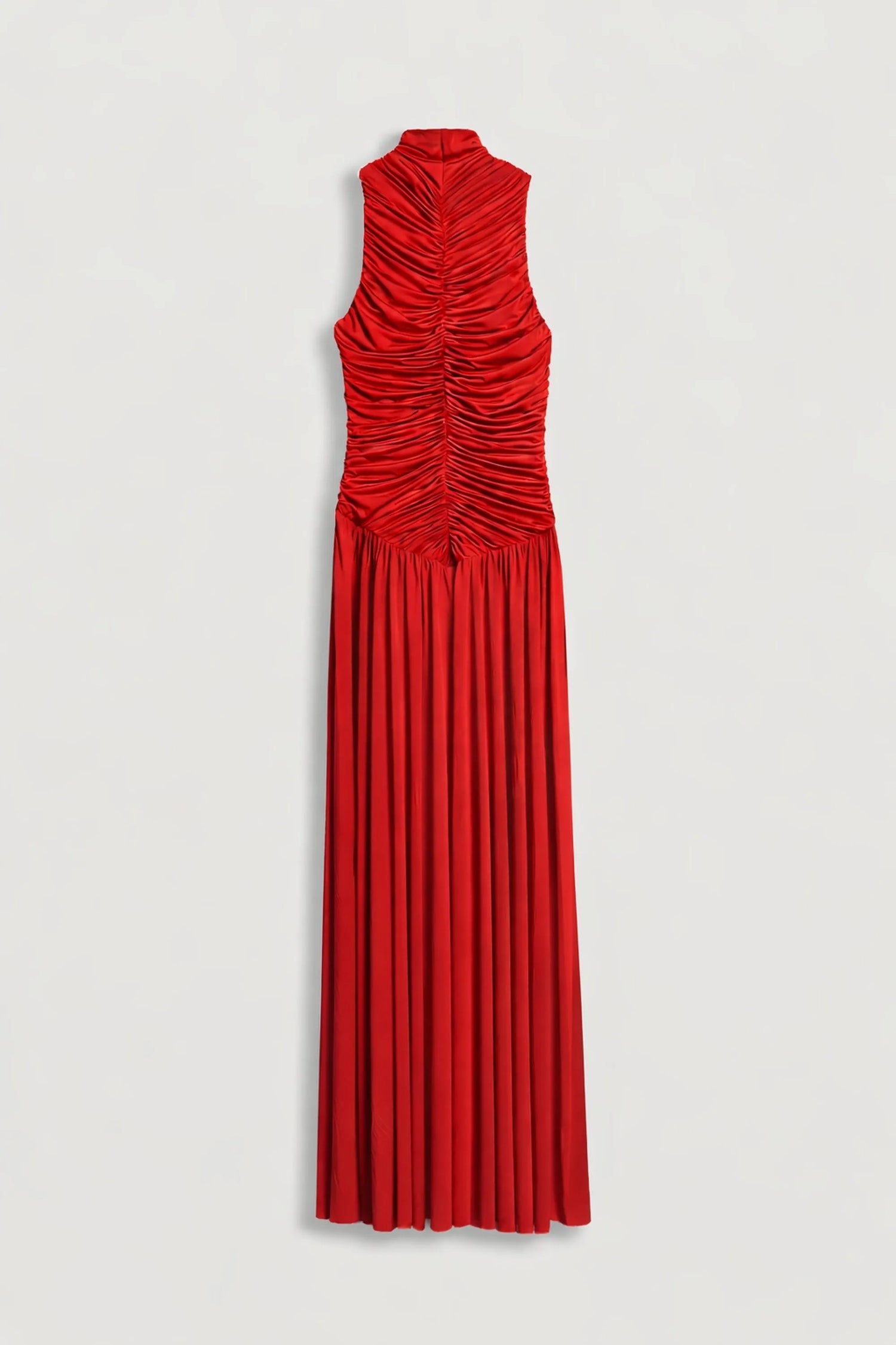 Nocturne Red Women Ruched High-Neck Maxi Dress SKU: N26YN2775_0003 Image 06